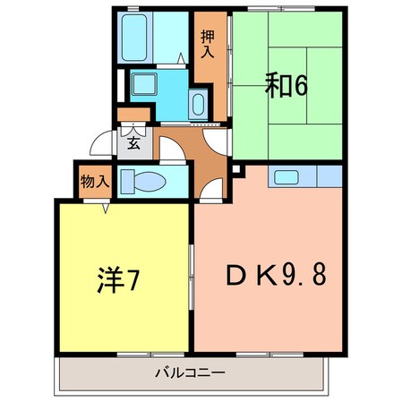 サンビレッジ上郷Ｃ棟の物件間取画像